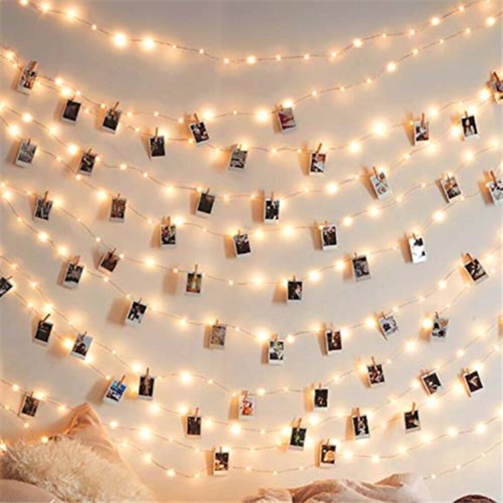 Photo Clip String Lights 17Ft 50 LED Fairy Lights Bedroom Dorm Decor